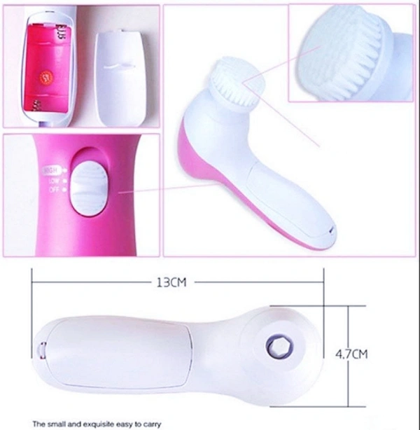 5-In-1 Smoothing Body Face Beauty Care Facial Massager (PINK)